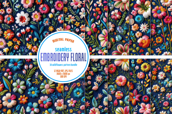 3D Floral Wildflowers Embroidery Pattern Review