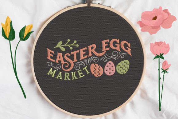 Easter Egg Market: A Delightful Embroidery Design for Heartfelt Gifts