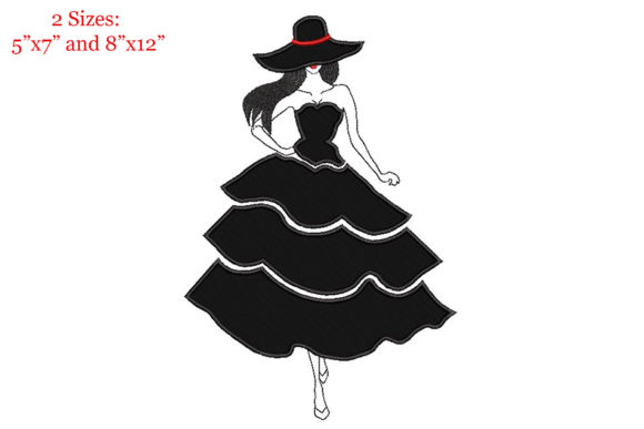 Elegant Woman in Flared Dress Applique: A Seller’s Perspective