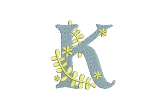 Floral Alphabet K: A Summer-Elegant Monogram Design