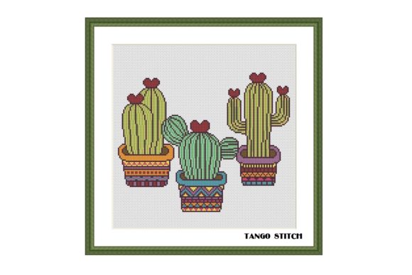 Funny Cactuses Easy Cross Stitch Pattern Review for Craft Fairs