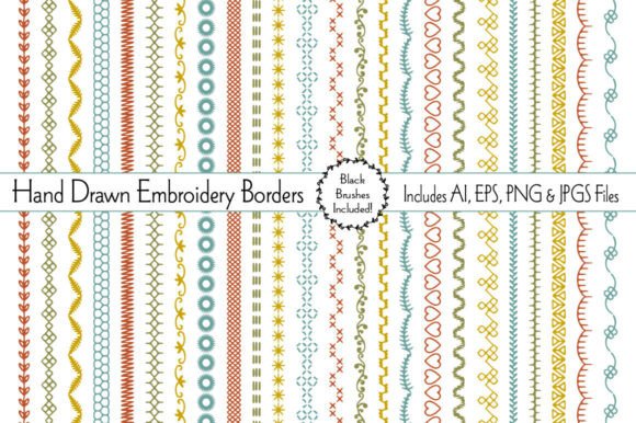 Hand Drawn Embroidery Borders: A Retro-Inspired Review