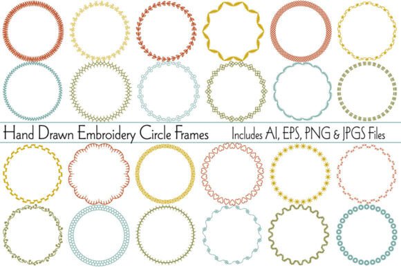 Hand Drawn Embroidery Circle Frames Review for Apparel Projects