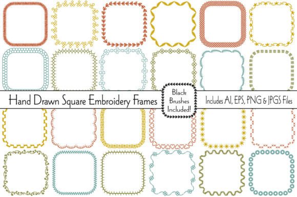 Hand Drawn Embroidery Stitch Frames: A Designer’s Perspective