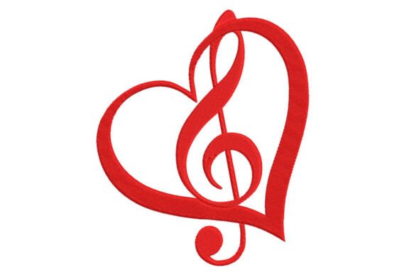 Heart Shape Love Music Notes Embroidery Design Review