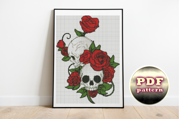 Skull and Roses Cross Stitch Pattern Review for Apparel Design