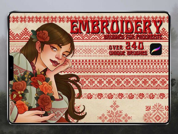 Slavic Embroidery Brush Stamps for Seasonal Clothing
